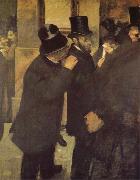 Edgar Degas In the Bourse painting